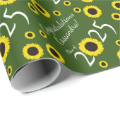 Sonnenblumen Country Graduation Party Green Geschenkpapier (Rolleneckpunkt)