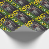 Sonnenblumen Country Graduation Party Green Geschenkpapier (Ecke)