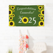 Sonnenblumen Country Graduation Party Grünes Banne Banner (Insitu)