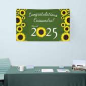 Sonnenblumen Country Graduation Party Grünes Banne Banner (Messeveranstaltung)