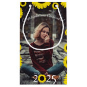 Sonnenblumen Country Graduation Party Kleine Geschenktüte (Rückseite)