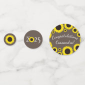 Sonnenblumen Country Graduation Party Konfetti (Vorderseiten)