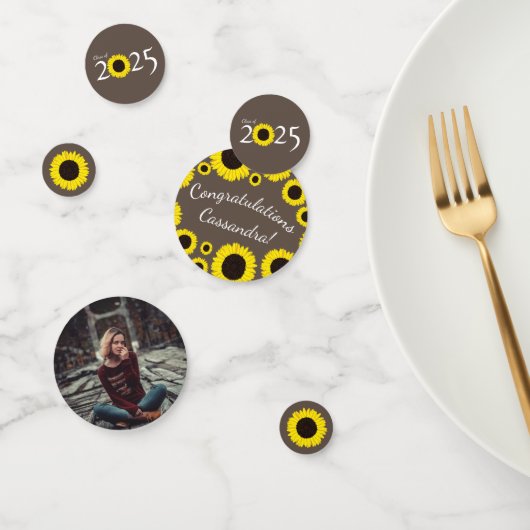 Sonnenblumen Country Graduation Party Konfetti (Gruppe)