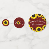 Sonnenblumen Country Graduation Party Konfetti (Vorderseiten)