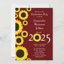 Sonnenblumen Country Graduation Party Maroon