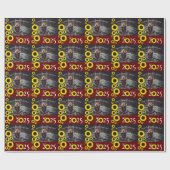 Sonnenblumen Country Graduation Party Maroon Geschenkpapier (Flach)