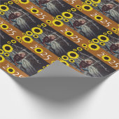 Sonnenblumen Country Graduation Party Rost Orange Geschenkpapier (Ecke)