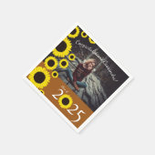 Sonnenblumen Country Graduation Party Rost Orange Serviette (Ecke)