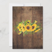 Sonnenblumen Country Western Party Einladung (Rückseite)