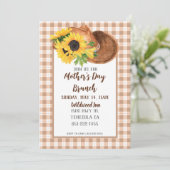 Sonnenblumen & Cowboy Hat Muttertag lädt ein Karte (Stehend Vorderseite)