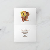 Sonnenblumen, Cowboystiefel, Hut und Lasso Dankeskarte (Innenseite)