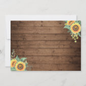 Sonnenblumen Cowgirl Boots Graduation Party Einladung (Rückseite)