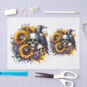 Sonnenblumen Crow and Skulls Decoupage Seidenpapier (Handwerk)
