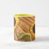 Sonnenblumen Cups Tasse fröhliche Gelbbläschen Glä (Zentrum)