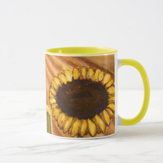 Sonnenblumen Cups Tasse fröhliche Gelbbläschen Glä (Rechts)
