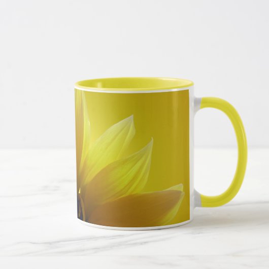 Sonnenblumen Cups Tasse fröhliche Gelbbläschen Glä (Rechts)