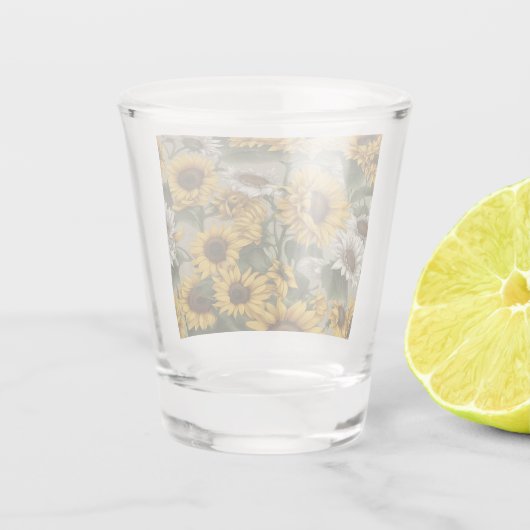 Sonnenblumen Daises #2 - Schnapsglas (Rückseite)