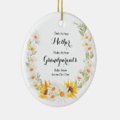 Sonnenblumen & Daisy Kranz nur das Beste Keramik Ornament (Rechts)