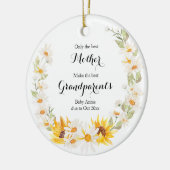 Sonnenblumen & Daisy Kranz nur das Beste Keramik Ornament (Links)