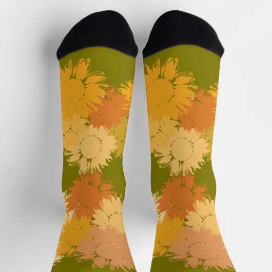Sonnenblumen Damen Socken (Oben)