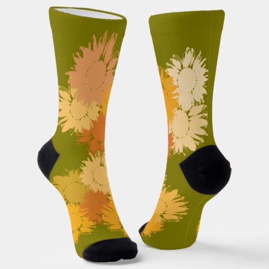 Sonnenblumen Damen Socken (Gewinkelt)