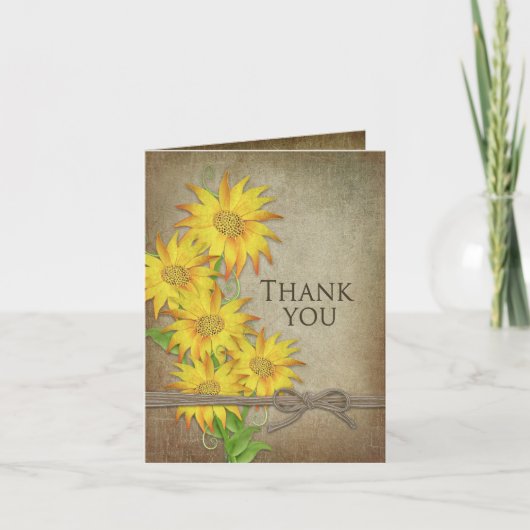 Sonnenblumen - Danke - Braun Textur (Vorderseite)