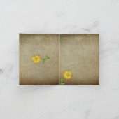 Sonnenblumen - Danke - Braun Textur (Innenseite)
