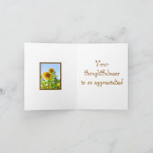 SONNENBLUMEN/DANKE/KUNSTBARE TEXT DANKESKARTE (Innenseite)
