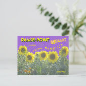 Sonnenblumen Dankeschön Postkarte (Stehend Vorderseite)