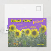 Sonnenblumen Dankeschön Postkarte (Vorne/Hinten)