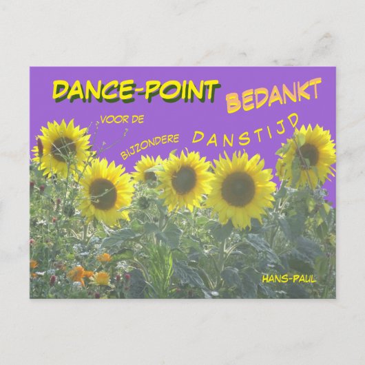 Sonnenblumen Dankeschön Postkarte (Vorderseite)
