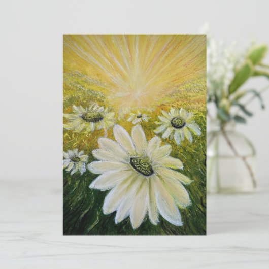 Sonnenblumen Dankeskarte (Stehend Vorderseite)