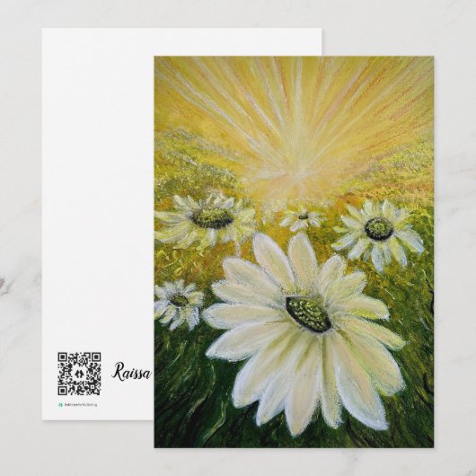 Sonnenblumen Dankeskarte (Vorne/Hinten)