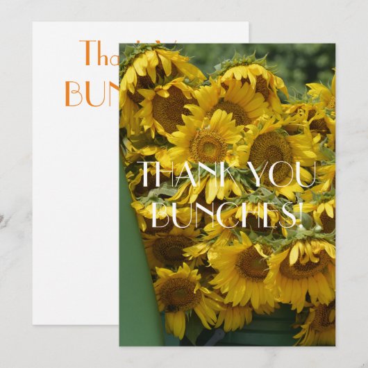 SONNENBLUMEN DANKESKARTE (Vorne/Hinten)