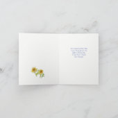 Sonnenblumen Dankeskarte (Innenseite)