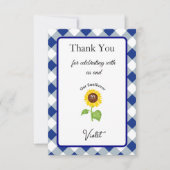 Sonnenblumen Dankeskarte Kinder Geburtstag (Vorderseite)