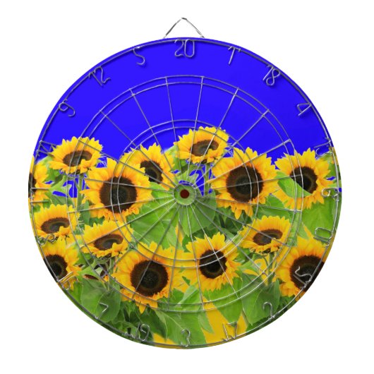 Sonnenblumen Dart Board Dartscheibe (vorne)
