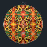 Sonnenblumen Dart Board - Malerei Dartscheibe<br><div class="desc">Schöne Sonnenblumen MIGNED Painting</div>