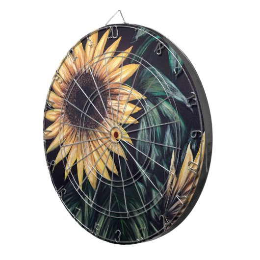 Sonnenblumen Dartscheibe (Vorderseite rechts)