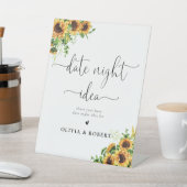Sonnenblumen-Date-Night-Idee-Schild Sockelschild (In SItu)