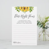 Sonnenblumen Datumskarte (Stehend Vorderseite)