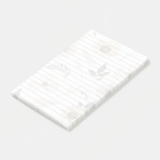 Sonnenblumen-Dekorierte 3M Post-it® Notizen (angewinkelt)