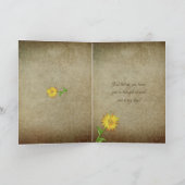 Sonnenblumen - Denken Sie an Sie - braune Texturen Karte (Innenseite)