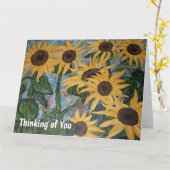Sonnenblumen, denken Sie an Sie Karte (Gelbe Blume)