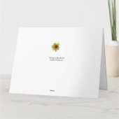 Sonnenblumen, denken Sie an Sie Karte (Rückseite)