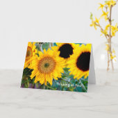 Sonnenblumen - denkend an Sie Anmerkungs-Karte Karte (Gelbe Blume)