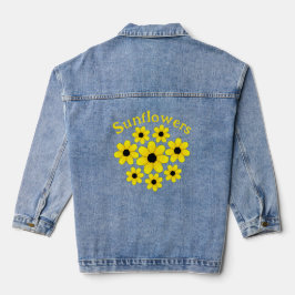 Sonnenblumen Design Denim Jacket Jeansjacke