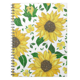 Sonnenblumen-Design – Helle Blumenillustration Notizblock