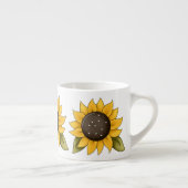 Sonnenblumen Design Knochen China Espresso Tasse (Rechts)