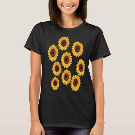 Sonnenblumen-Design T-Shirt (Vorderseite)